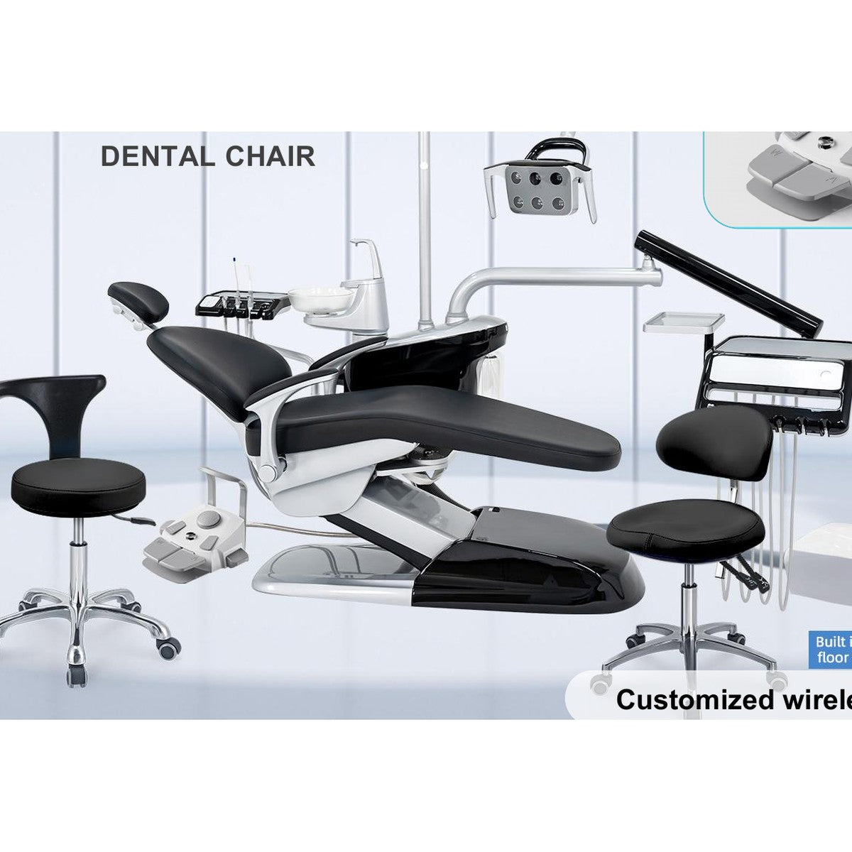 V3-Black — Premium Black Dental Chair